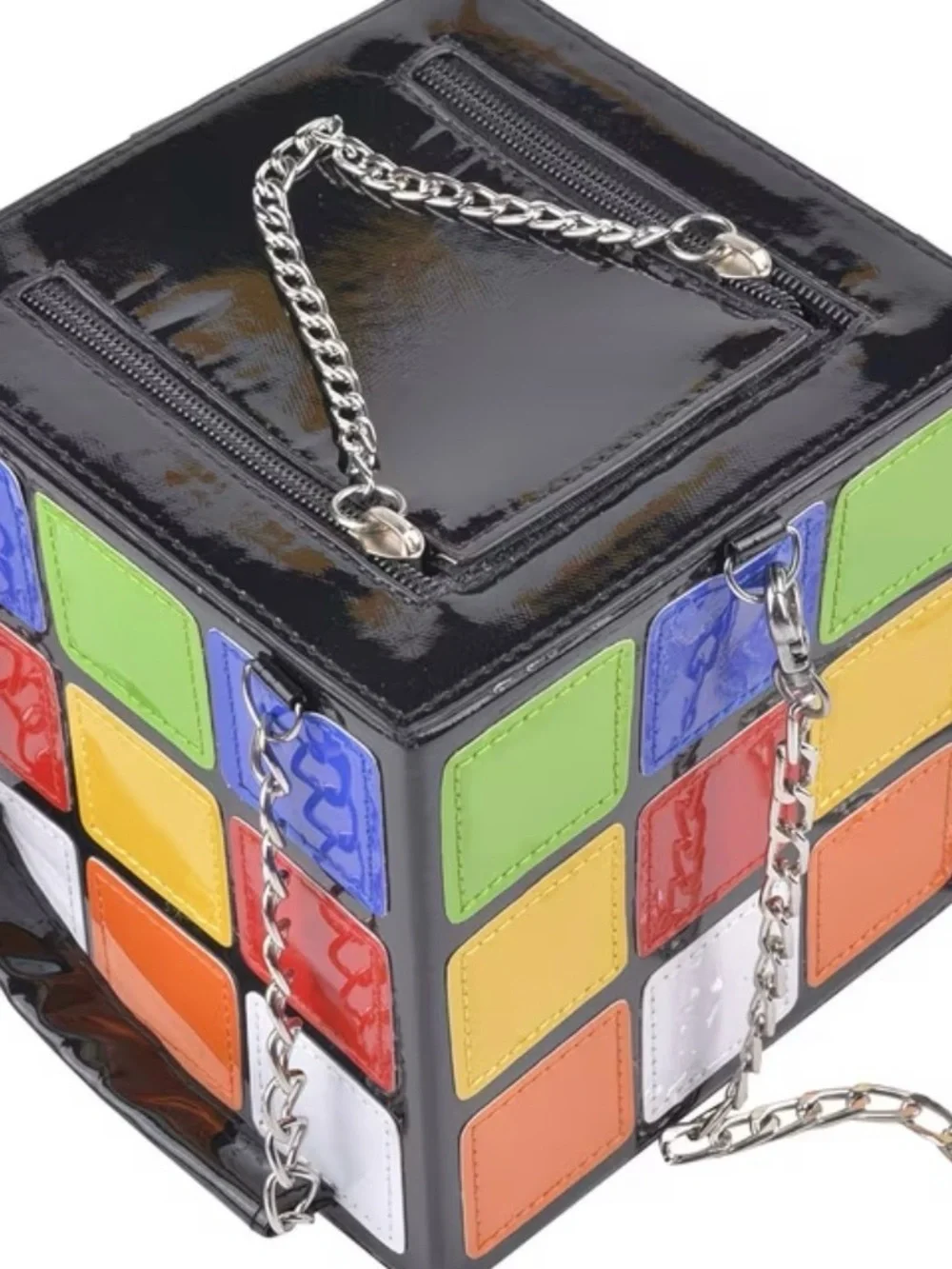 RUBICS CUBE NOVELTY MULTI COLOR CROSSBODY HANDBAG